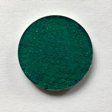Load image into Gallery viewer, Deep jewel green emerald toned pigmented eyeshadow in 26mm magnetic pan affordable makeup 
