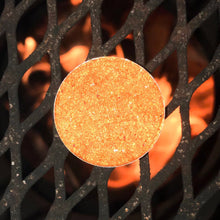 Load image into Gallery viewer, close up of thr orange copper golden sparkle fire warm firey 
